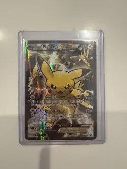 Pokemon Generations Pikachu EX XY124 Full Art Holo Black Star Promo LP/ NM - Image 1