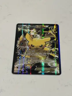 Pokemon TCG Pikachu EX #XY124 Black Star Promo Full Art Holo 2016 - Image 3