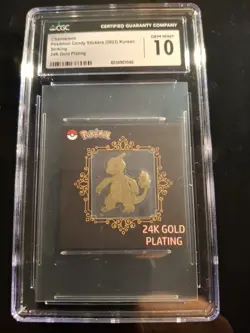 2023 Pokemon Korean Striking Candy Stickers 24K Gold Plating Charmeleon CGC 9.5 - Image 1