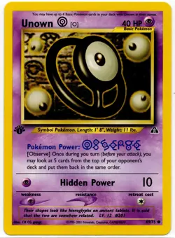 Pokemon - 1st Edition Neo Discovery Unown O 69/75 LP - Image 1