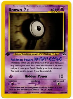 Pokemon - 1st Edition Neo Discovery Unown I 68/75 LP - Image 1
