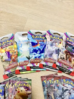 Pokemon Lot Of 50 Sleeved + Loose Booster Packs Art Set + Blister Packs - Image 2