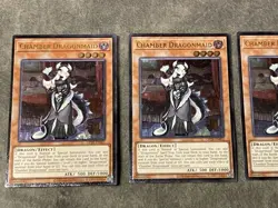 Yugioh 3x Chamber Dragonmaid OP28-EN002 Ultimate Pack Fresh - Image 2