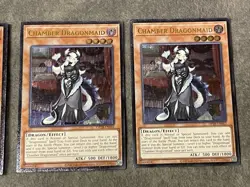 Yugioh 3x Chamber Dragonmaid OP28-EN002 Ultimate Pack Fresh - Image 3