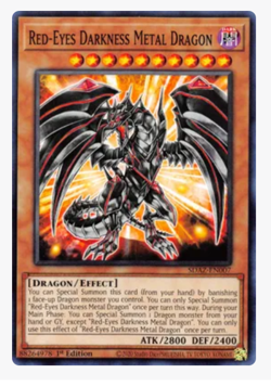 x3 Red-Eyes Darkness Metal Dragon SDAZ-EN007 Common YuGiOh - Image 1