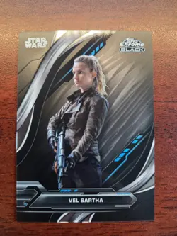 2024 Topps Star Wars Chrome Black Vel Sartha 53 Base Card - Image 1