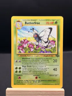 Butterfree Jungle 1st Edition Non Holo Foil Pokemon 1999 Vintage Card # 33/64 LP - Image 1