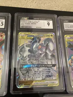 Pokemon 5 Card Japanese Tag Team Graded Lot CGC 8.5-10 NM-Pristine RR and SR - Image 3