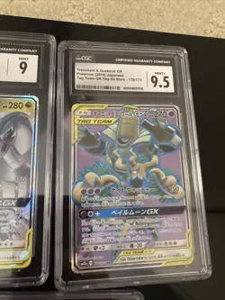 Pokemon 5 Card Japanese Tag Team Graded Lot CGC 8.5-10 NM-Pristine RR and SR - Image 4