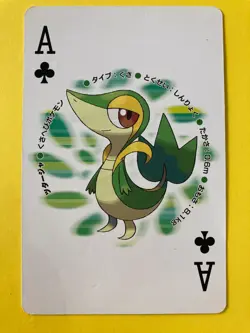 2010 Snivy Ace of Clubs Pokemon Playing Card - Grass Type TCG Nintendo Japanese - Image 1