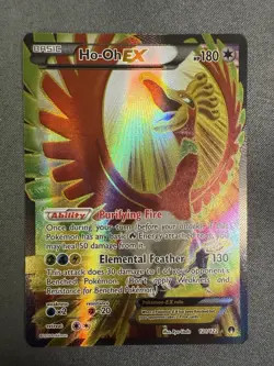 Ho-Oh EX 121/122 ULTRA RARE XY Breakpoint HOLO LP Pokemon Card - Image 2