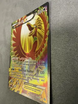Ho-Oh EX 121/122 ULTRA RARE XY Breakpoint HOLO LP Pokemon Card - Image 3