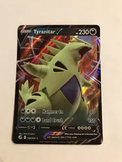 Tyranitar V 158/264 - Fusion Strike Ultra Rare Pokemon TCG Card NM/M - Image 1
