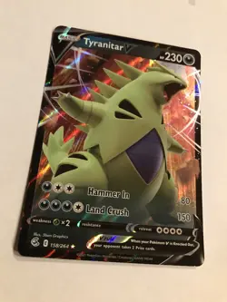 Tyranitar V 158/264 - Fusion Strike Ultra Rare Pokemon TCG Card NM/M - Image 2