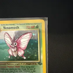 1999 Pokemon Venomoth Holo Rare 1st Edition Jungle 13/64 LP + Card - Image 3