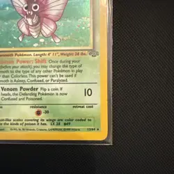 1999 Pokemon Venomoth Holo Rare 1st Edition Jungle 13/64 LP + Card - Image 4