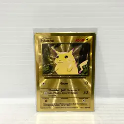 Gold Metal Pikachu 58/102 - Celebrations UPC Promo - Pokemon Card - NM - Image 1