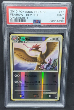 Pokemon PSA 9 MINT Fearow 15/95 HS Unleashed Reverse Holofoil 2010 S#4638 - Image 1