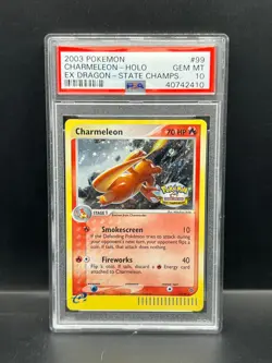 Pokemon PSA 10 GEM MT Charmeleon 99/97 State Championships Promo Holo 2003 #2410 - Image 1