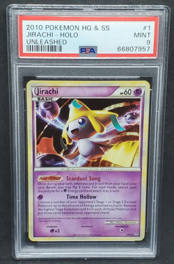 Pokemon PSA 9 MINT Jirachi 1/95 HS Unleashed Holofoil Rare 2010 Holo - Image 1