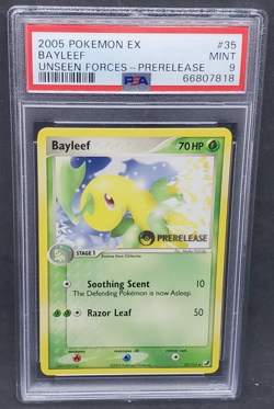 Pokemon PSA 9 MINT Bayleef Prerelease Promo EX Unseen Forces 35/115 - Image 1