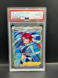 Pokemon PSA 10 GEM MT Skyla 072/072 SWSH Shining Fates FA Holofoil 2021 S#1819 - Image 1