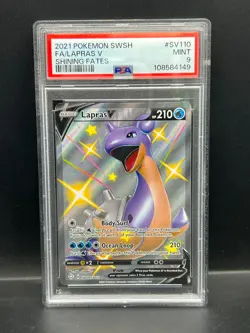 Pokemon PSA 9 MINT Lapras V SV110/SV122 SWSH Shining Fates FA Holo 2021 S#4149 - Image 1