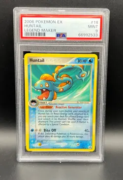 Pokemon PSA 9 MINT Huntail 18/92 EX Legend Maker Non-Holo 2006 S#2533 - Image 1