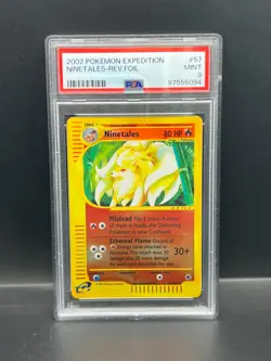 Pokemon PSA 9 MINT Ninetales 57/165 Expedition Reverse Holo 2002 E-Reader S#5094 - Image 1