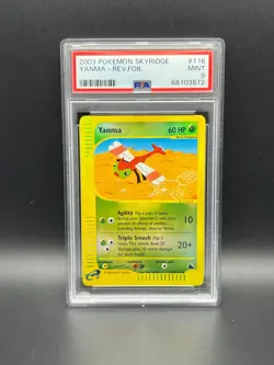 Pokemon PSA 9 MINT Yanma 116/144 Skyridge Reverse Holofoil 2003 E Reader S#3872 - Image 1