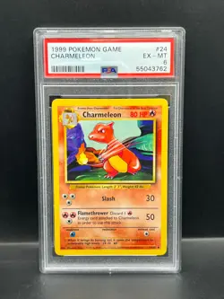 Pokemon PSA 6 EX-MT Charmeleon 24/102 Base Set 1999 S#3762 - Image 1