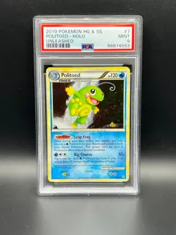 Pokemon PSA 9 MINT Politoed 7/95 HGSS Unleashed Holofoil 2010 S#4553 - Image 1