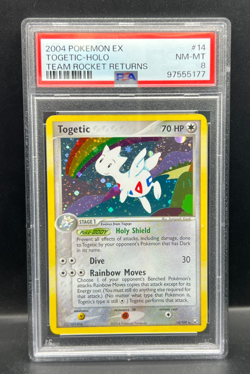 Pokemon PSA 8 NM-MT Togetic 14/109 Team Rocket Returns Holofoil 2004 S#5177 - Image 1