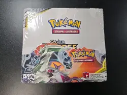 Pokemon Sun & Moon Portuguese Cosmic Eclipse Booster Box Sealed Slight Tear - Image 1