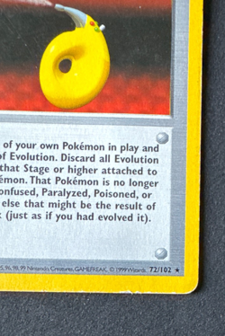 DEVOLUTION SPRAY 72/102 HP RARE BASE SET SHAWDOWLESS UNLIMITED POKEMON 1999 - Image 2
