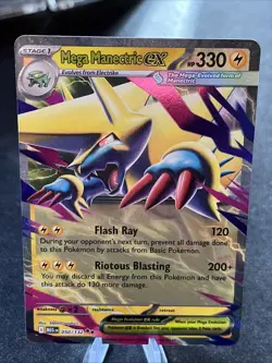 Pokemon Mega Manectric ex 050/132 Holo EN MINT - FREE USA SHIPPING - Image 1