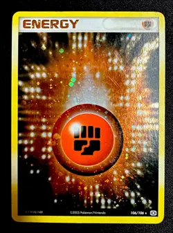 Fighting Energy Holo Rare 106/106 MP (2 Swirls) Emerald 2005 Pokemon TCG 2005 - Image 1