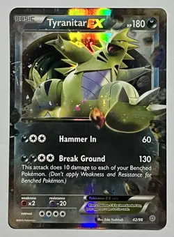 Tyranitar EX 42/98 XY Ancient Origins NM Pokemon TCG - Image 1