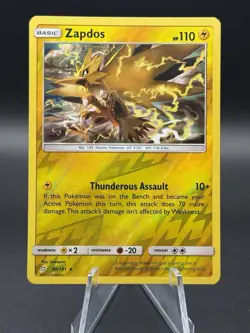 Pokemon TCG Sun And Moon Team Up Zapdos Reverse Holo Rare 40/181 - Image 1