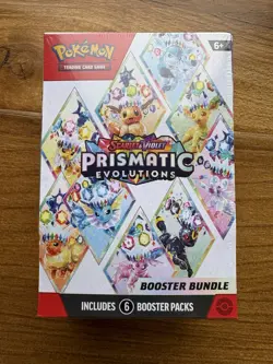 Pokemon TCG Prismatic Evolutions Booster Bundle Factory Sealed 6 Packs - Image 1