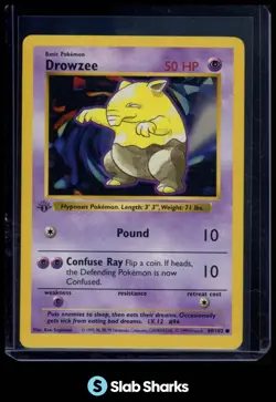 1999 POKEMON SET 1ST EDITION #49/102 DROWZEE - Image 1
