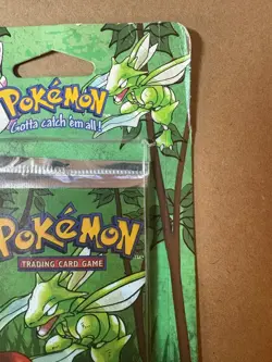 NEW FACTORY SEALED 1999 POKEMON JUNGLE SCYTHER BLISTER PACK W/ CARDBOARD BEND - Image 4