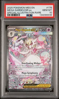 2025 Pokemon Meg en-Mega Evolution #178 Mega Gardevoir ex PSA 10 - Image 1