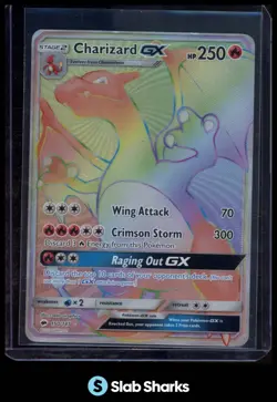 2017 POKEMON SUN & MOON BURNING SHADOWS #150/147 CHARIZARD GX SECRET RARE - Image 1