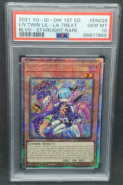 Yugioh PSA 10 GEM MT Live Twin Lil-La Treat BLVO-EN028 Starlight Rare 1st S#7869 - Image 1