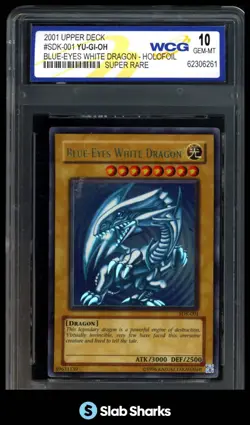 2002 YU-GI-OH! STARTER DECK: KAIBA #SDK-001 BLUE-EYES WHITE DRAGON WCG 10 - Image 1
