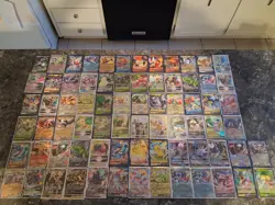 pokemon card lot collection 74 total cards ultra rare some are full art. - Image 1