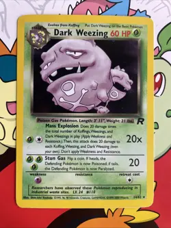 Dark Weezing 14/82 Team Rocket Holo WOTC Pokemon 2000 Card Vintage LP - Image 1