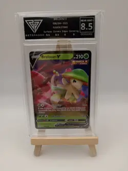 Pokemon TCG Card Breloom V 006/264 Fusion Strike Holo Ultra Rare Get Graded 8.5 - Image 1