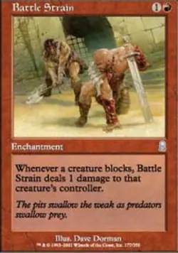 Battle Strain ~ Lightly Played Odyssey MTG Magic UltimateMTG Red Card - Image 1